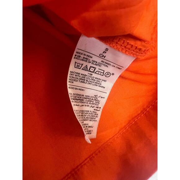 Old Navy Top Size SM NWT Orange Bubble Short Sleeve Smocked Back - Picture 3 of 5